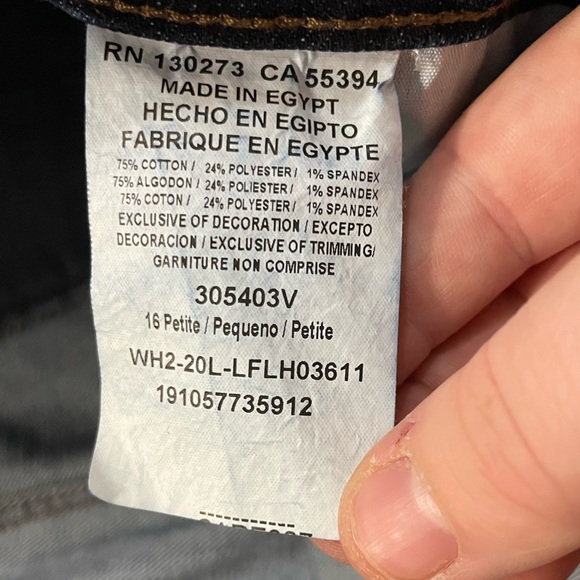 Lee Riders Jeans Straight Leg Medium Wash Pants Women’s Size 16 Petite - Picture 4 of 5